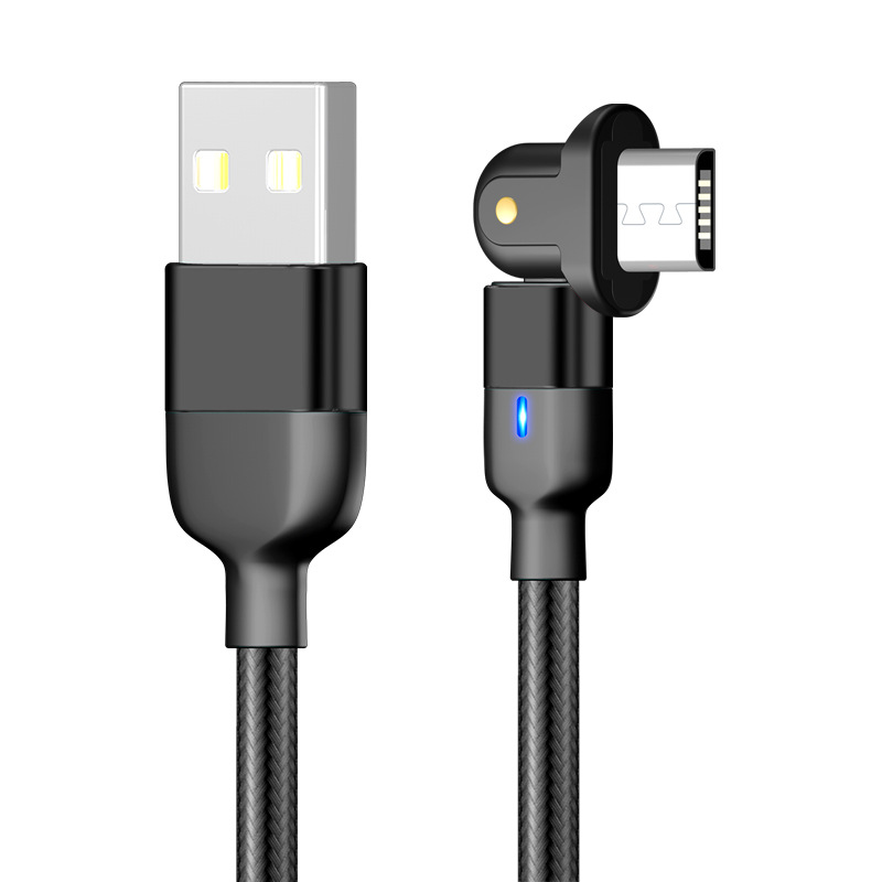 Cross-border new products bend 180-degree data cable, Android TYPEC3A fast charging stall mobile game data cable