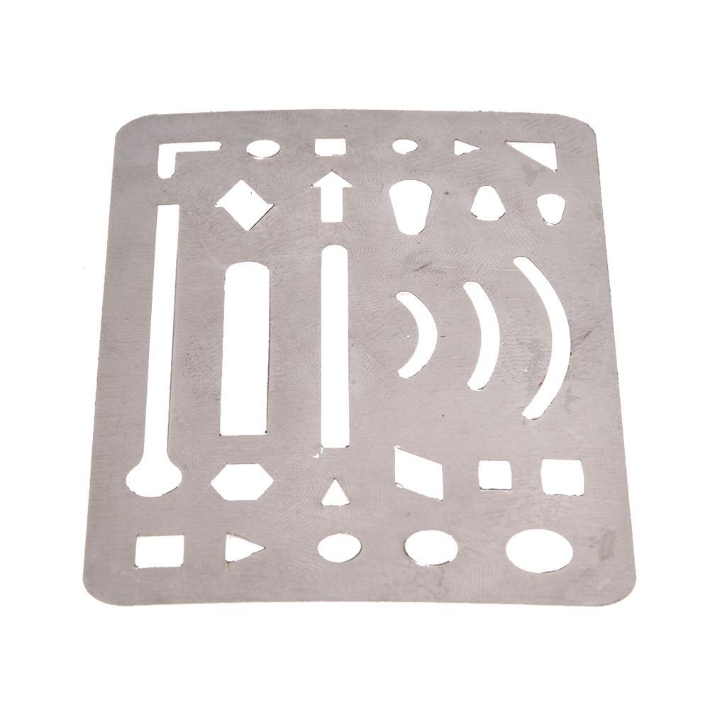 Stainless Steel 27 Patterns Erasing Drawing Drafting Tool Shield. 