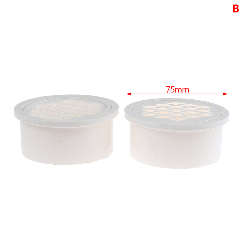 Insert Type Simple Floor Drain PVC 50-200 Round Pipe end cap Filter Net air vent. 