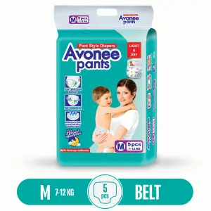 Avonee Baby 3 Midi Belt Super Diaper M (7-12KG) 5 PCS