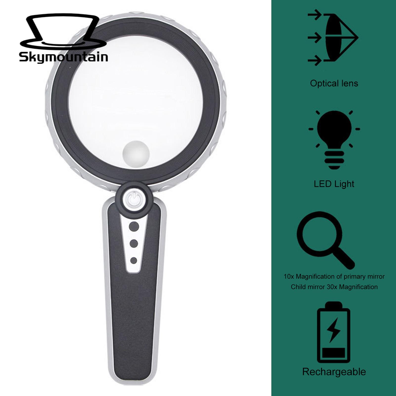 Handheld Magnifier 12 LED 10X Scientific Exploration LED Lighted Magnifier. 