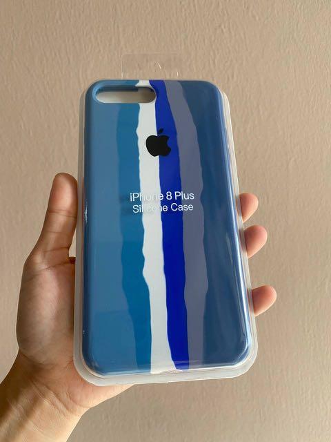 Iphone Rainbow Blue Case IPhone Plus/ Plus Rainbow Silicone Case