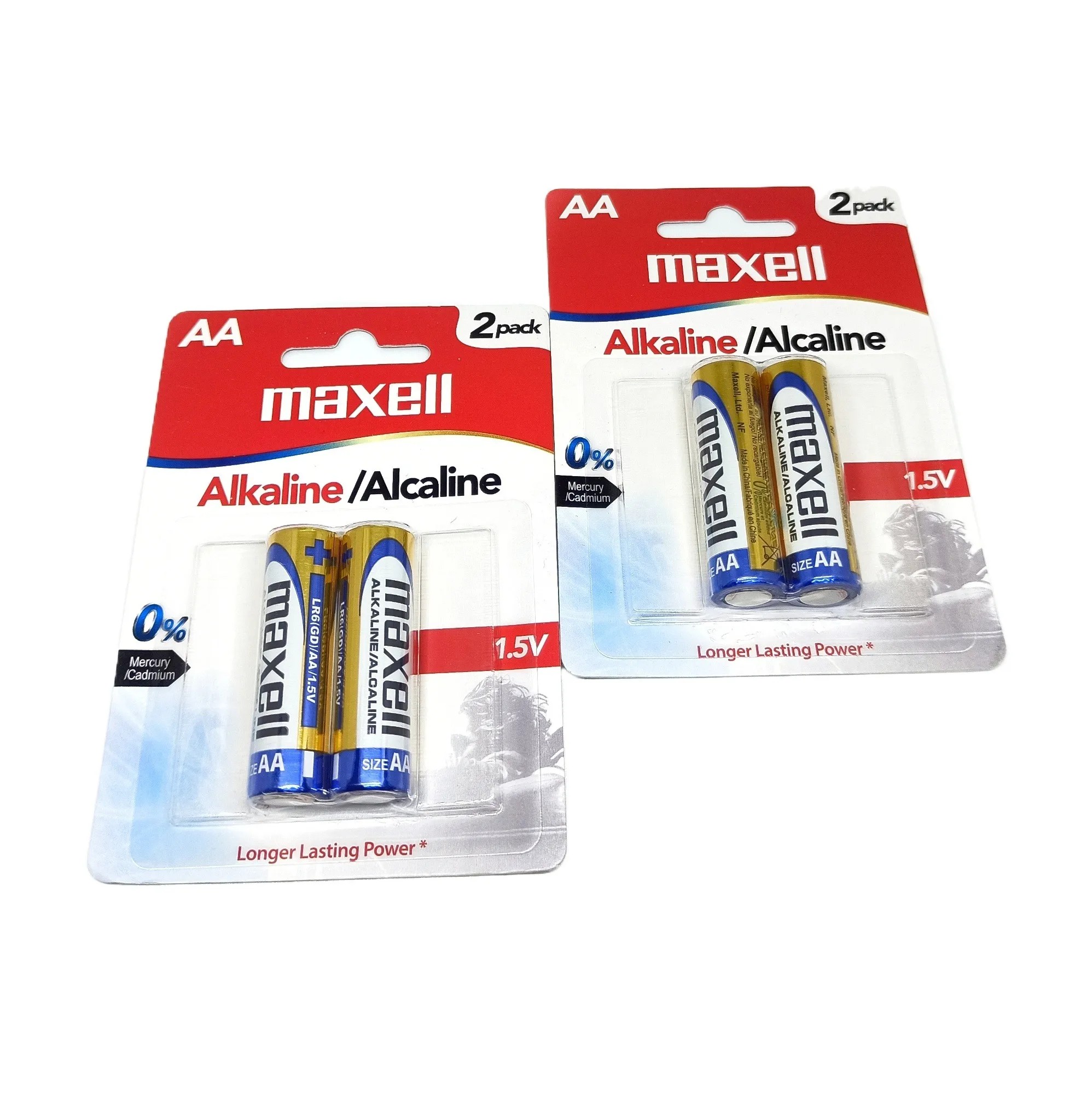 MAXELL LR6 AA Size 1.5V Long Lasting Alkaline Battery - 2 Pcs Pack (Non Rechargeable). 