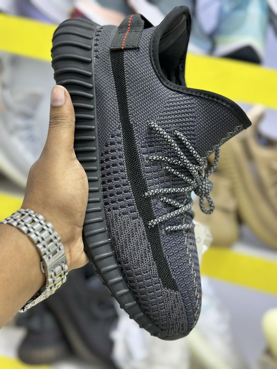 Mens running shoes yezy-Boost 350-V2 premium quality black