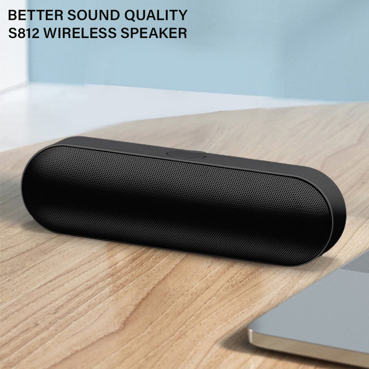 S812 Better Sound Quality Portable Bluetooth Speaker With Built In Microphone & FM Radio. 