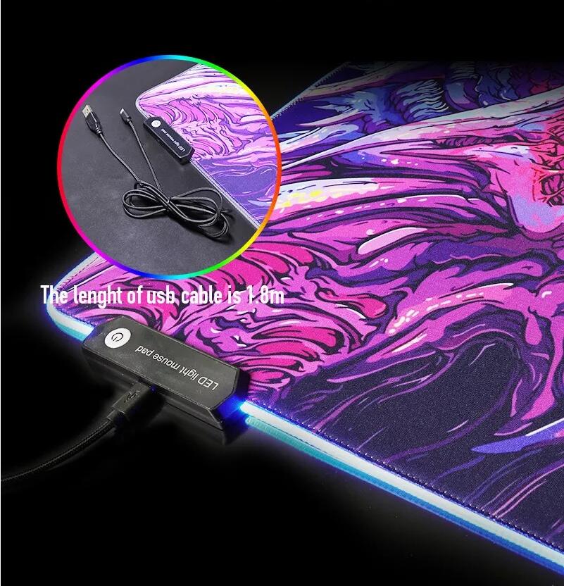 Stock Market Chart Pattern Large RGB Mouse Pad Mousepad LED Mouse Mat Table Pads Backlit Desk Mats Keyboard Mat XXL 90x40cm. 