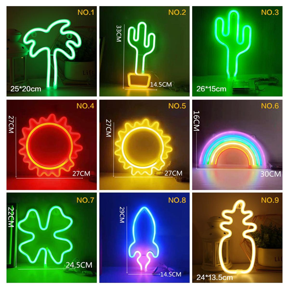 Led Neon Light Colorful Rainbow Art Sign Hanging Night Lamp For Home Party  Wedding Bedroom Decoration Xmas Gift Neon Lamp