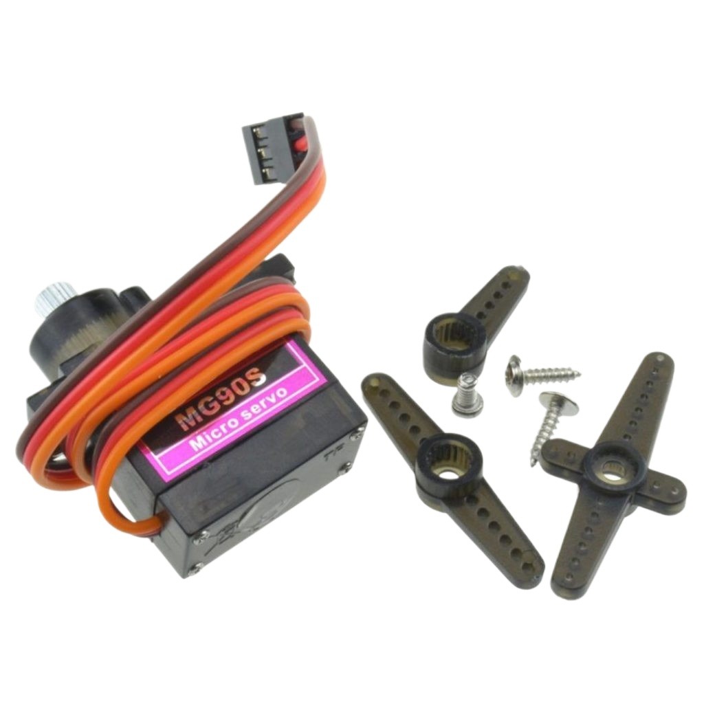 METAL Gear MG90S 1.2kg.cm DC 4.2V 6V Servo Motor 180° Degree Rotation Standard Quality MG90S Servo Motor Tools Sets Micro Servo Motor. 