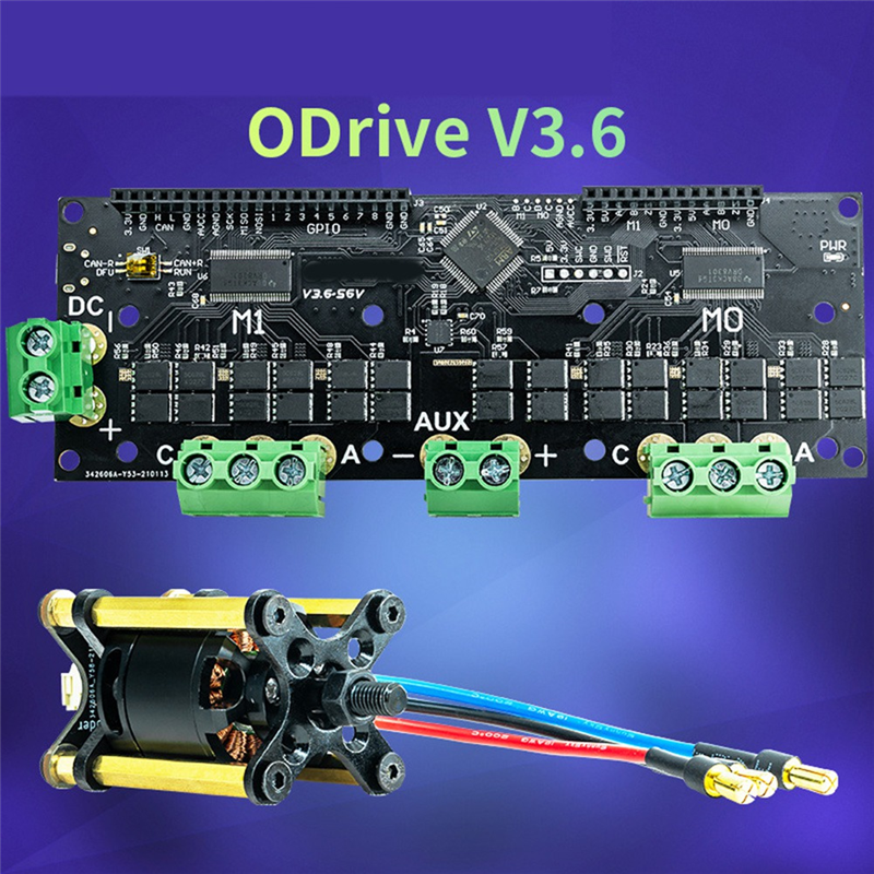 MKS XDRIVE XDrive3.6 56v Dual Motor FOC BLDC Controller Board for Servo - Based on ODrve V3.6 Technology. 