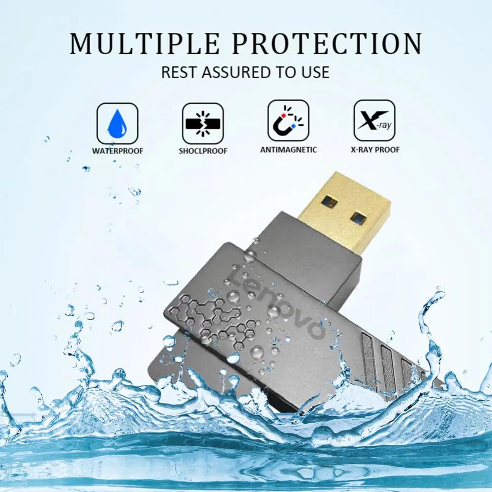 Lenovo 2TB 64TB USB 3.0 Flash Drive High-Speed Pen Drive 1TB Metal Waterproof Type-C USB Memory For Computer Storage Devices. 