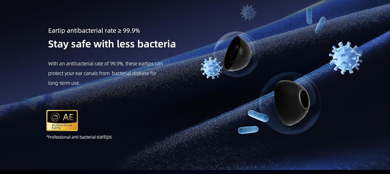 QCY T13 ANC 2 TWS Earphones 2nd Generation 4 Mic 28dB ANC Up to 30 hours Playtime with ANC off BT 5.3 68ms Gaming Mode IPX5 Waterproof 10mm Dynamic Driver Wireless Bluetooth Earbuds. 
