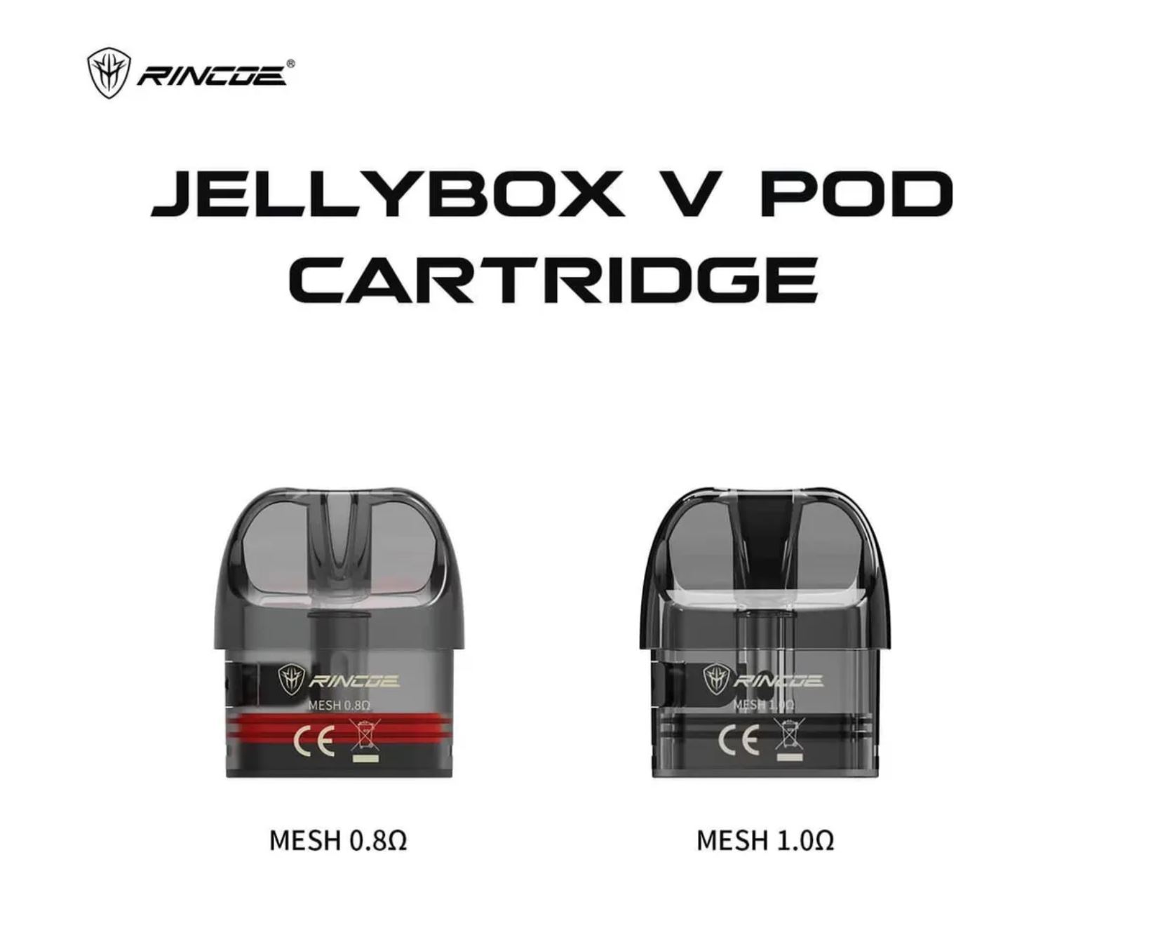 JELLYBOX V2 And V3  POD CARTRIDGE 0.8 MESH COIL / 1.0 MESH COIL