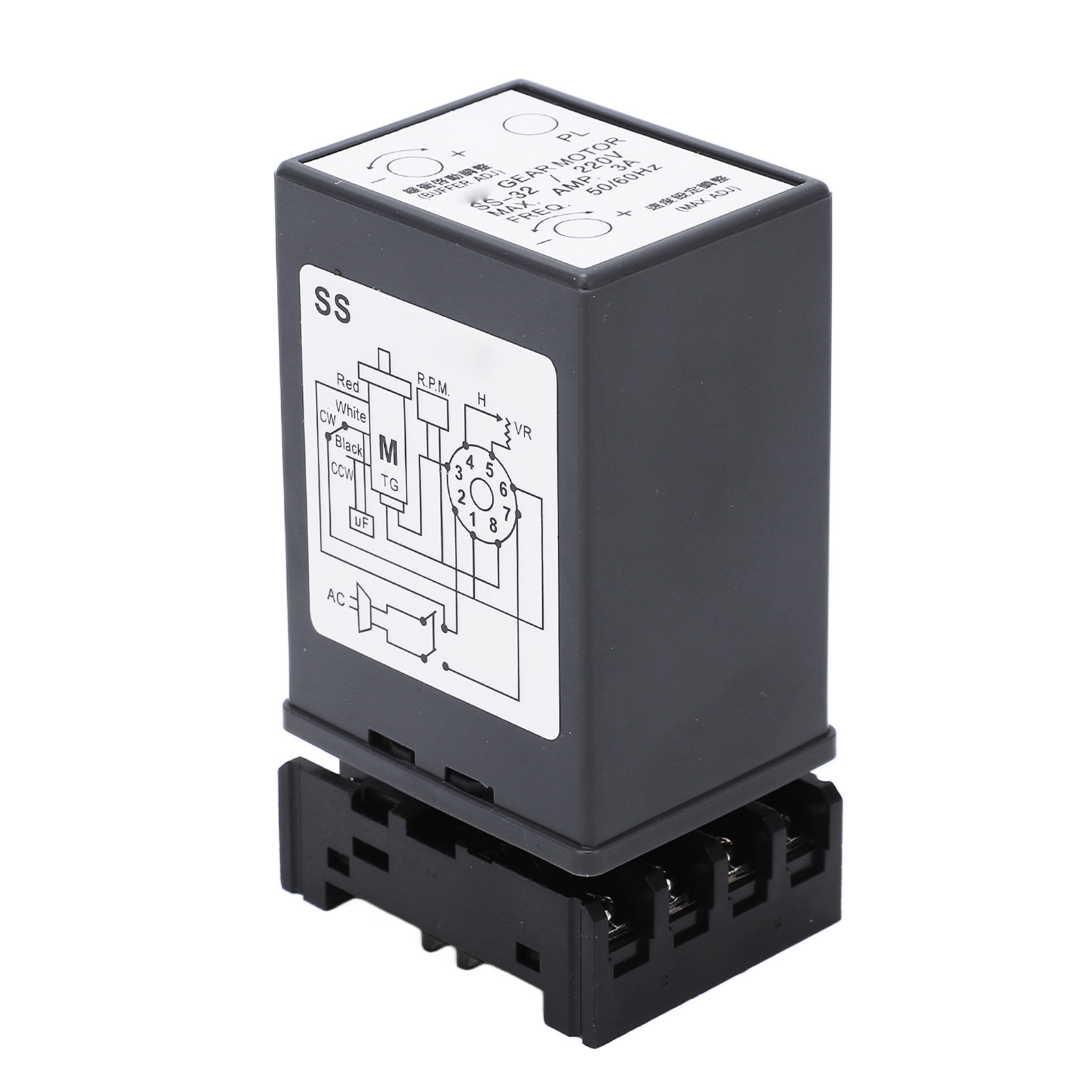 AC Motor Speed Controller Mini Separate Single Phase Stable Performance Motor Governor AC 220V for Printing Instrumentation. 