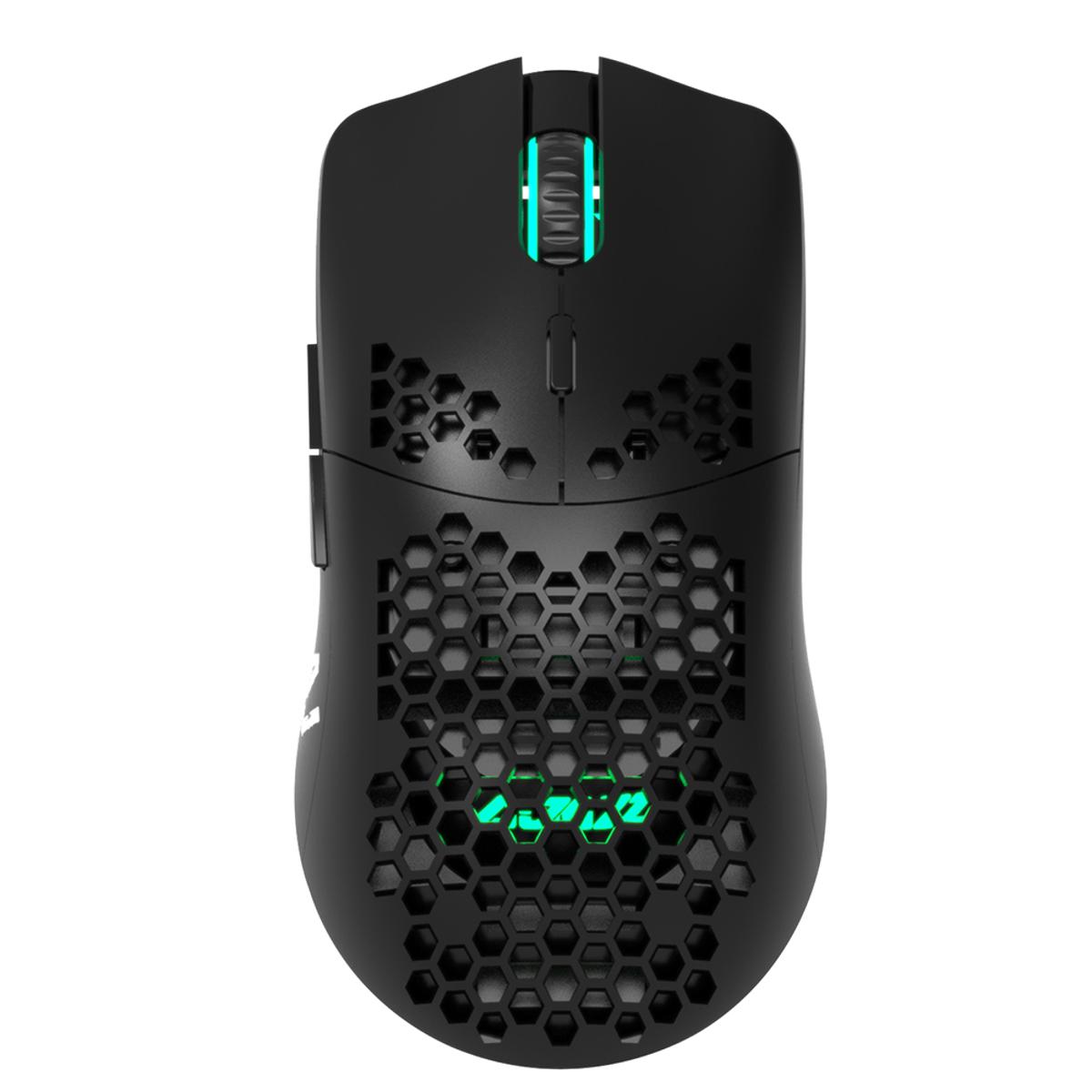 HXSJ Ajazz AJ390 USB Wired Gaming Mouse with 7 Keys Adjustable DPI Ergonomic Design Hollowed-out Honeycomb Design White