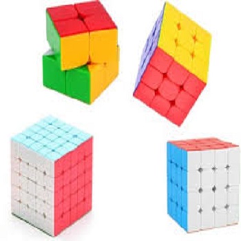 Rubiks Cube Combo Set of 2x2 3x3 4x4 5X5 high Speed stickerless Magic Cube. 