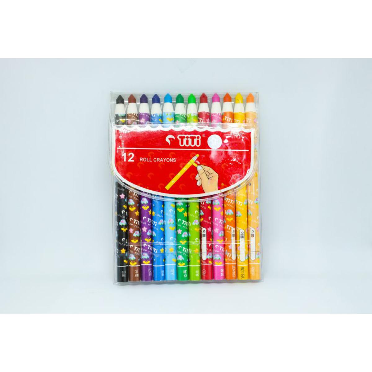 Titi Roll Crayons, 12 Colors