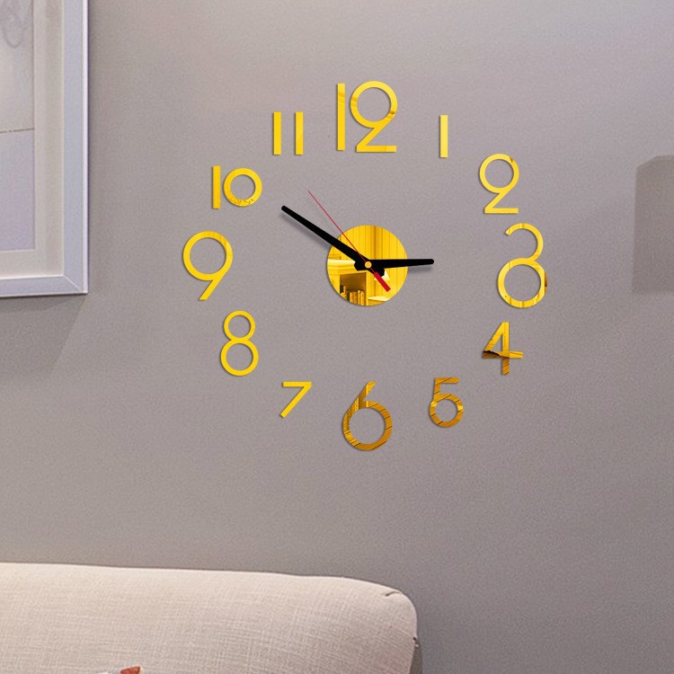 3D Acrylic Decorative Wall Clock Mirror Wall Stickers DIY Home