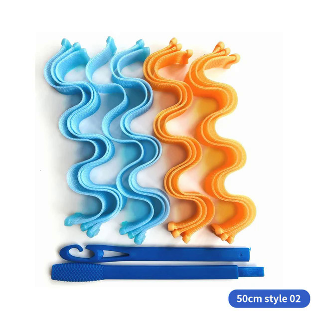 【The Edge of Beauty】Heatless Rod No Heat Silk Curls Ribbon Hair Rollers Sleeping Headband 12Pcs Hair Curlers Hair Styling Tool