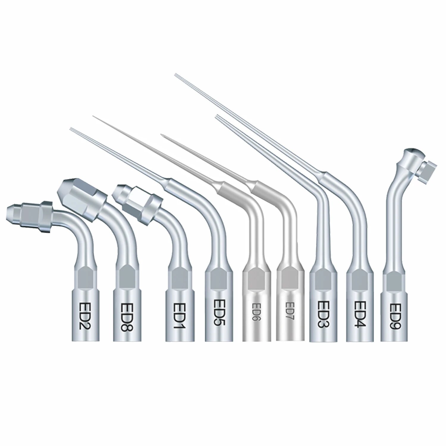1pc Dental Ultrasonic Scaler implant TipS ED1 ED2 ED3 ED4 ED5 ED6 ED7 ED8 ED9 for REFINE EMS MECTRON WOODPECKER Scaler Handpiece. 