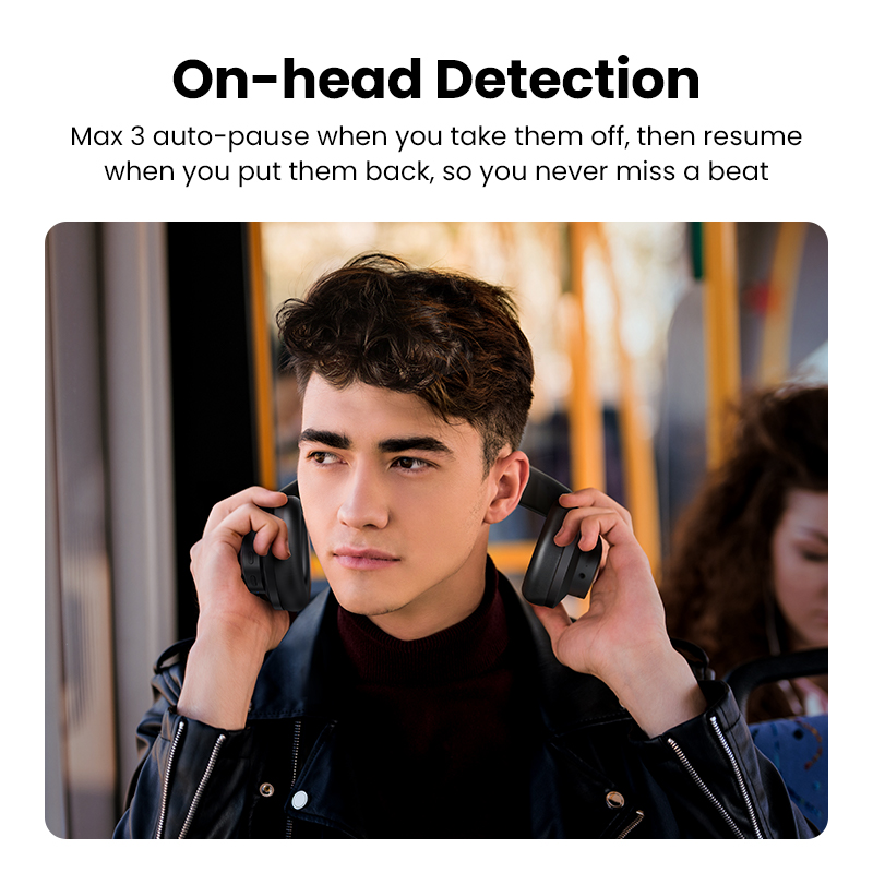 UGREEN HiTune Max3 Hybrid 35dB ANC Active Noise Cancelling Headphones Wireless Over Ear Bluetooth Earphones, 3D Spatial Audio. 