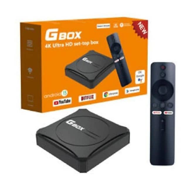 GBox Voice Control Android Tv Box Smart TV box with Voice Remote Control. 