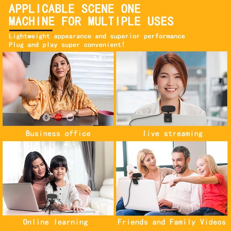 Webcam Mini 4K USB Computer 2K Webcam Full HD 1080P Web For Work With Microphone Tripod For PC Laptops Live Streaming Camera Superman. 
