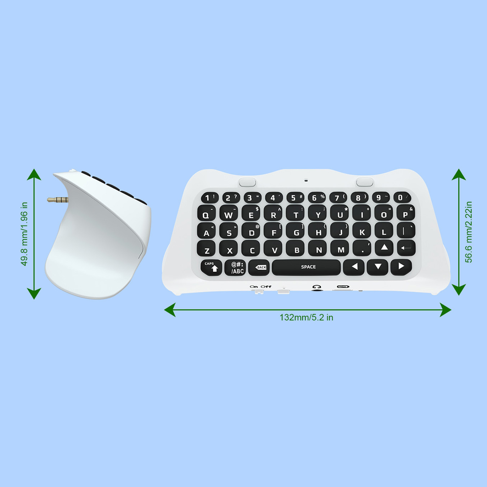 Backlit Keyboard for Gamers Wireless Backlit Keyboard with Speaker for Ps5 Elite Easy Plug Play less Than Gaming Keyboard with Green Backlight. 