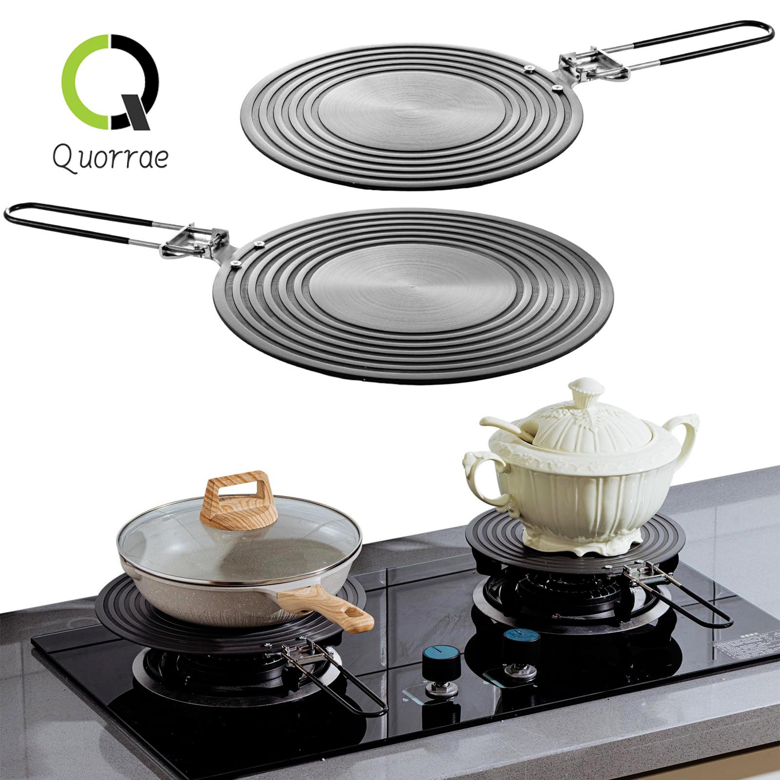 Quorrae Thermal Conductive Plate Anti-scalding Handle Gas Stove Simmer Plate for Quick Heating Cookware Buyers' Choice Anti Scalding Heat Diffuser. 