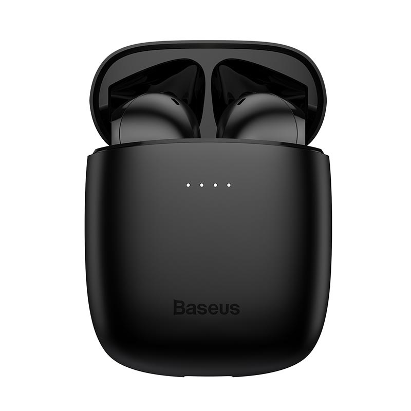 Baseus Encok W04 Pro TWS Bluetooth True Wireless Stereo Earbuds with Wireless Charging - Black. 