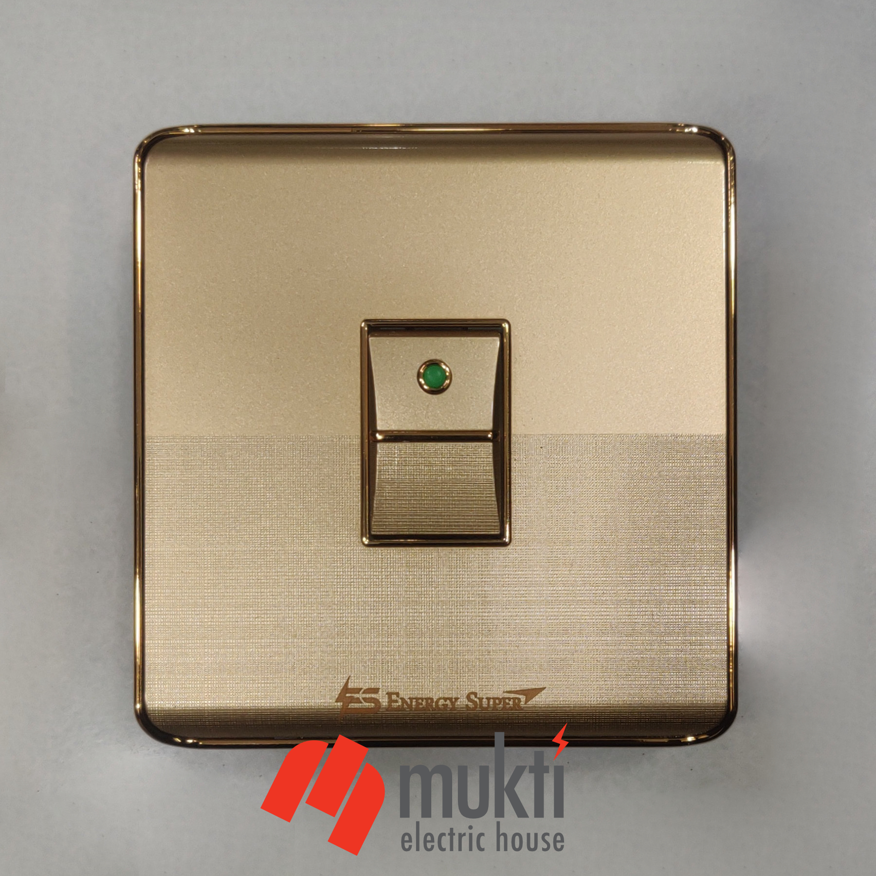 Energy Super Premium Gold Series One Gang Two Way Switch Socket 1Gang