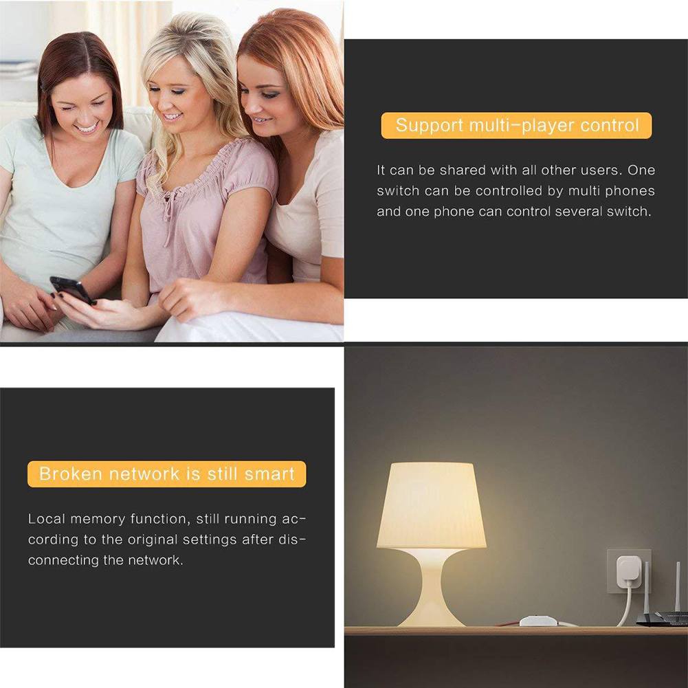 Smart WiFi Wireless Switch For Cell Phone APP Remote Control Timing Control hot sell. 