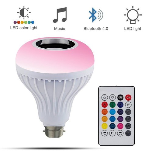 LED Music Bulb Bluetooth4.0 Light Speaker- Multi-color changing E27 12W LED light bulb with Remote Control for Home/Stage. 