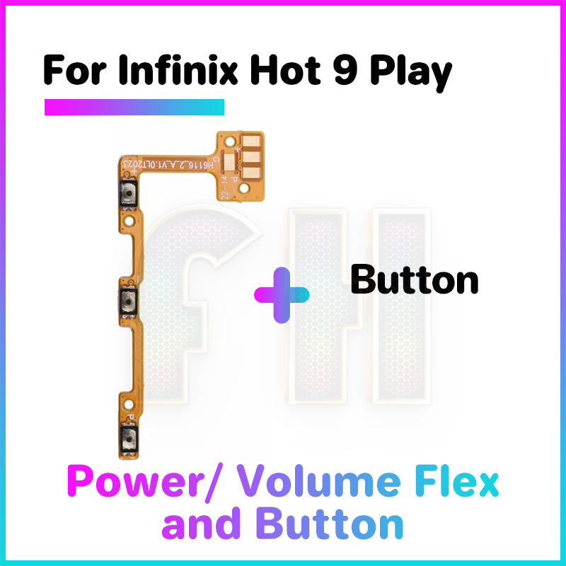 Power volume button flex For Infinix Hot 9 play X680 Side key Switch ON OFF Key Mute control Button Ribbon Flex Cable. 