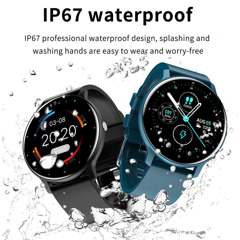 LIGE Smart watch Ladies Full touch Screen Sports Fitness watch IP67 waterproof Bluetooth For Android iOS Smart watch Female. 