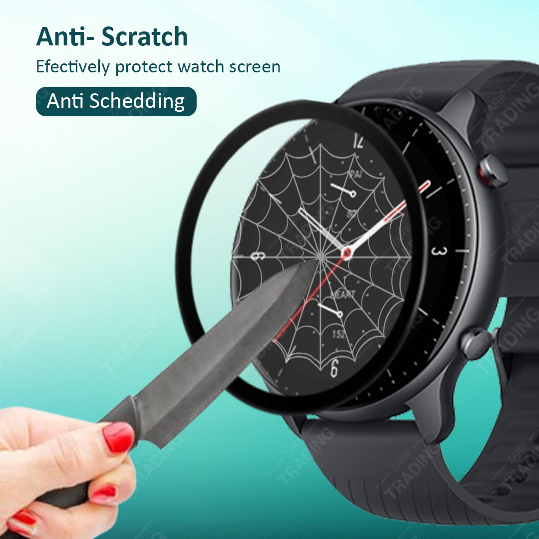 AMAZFIT GTR 2 Smart Watch Full Coverage Plastic Screen Protector. 