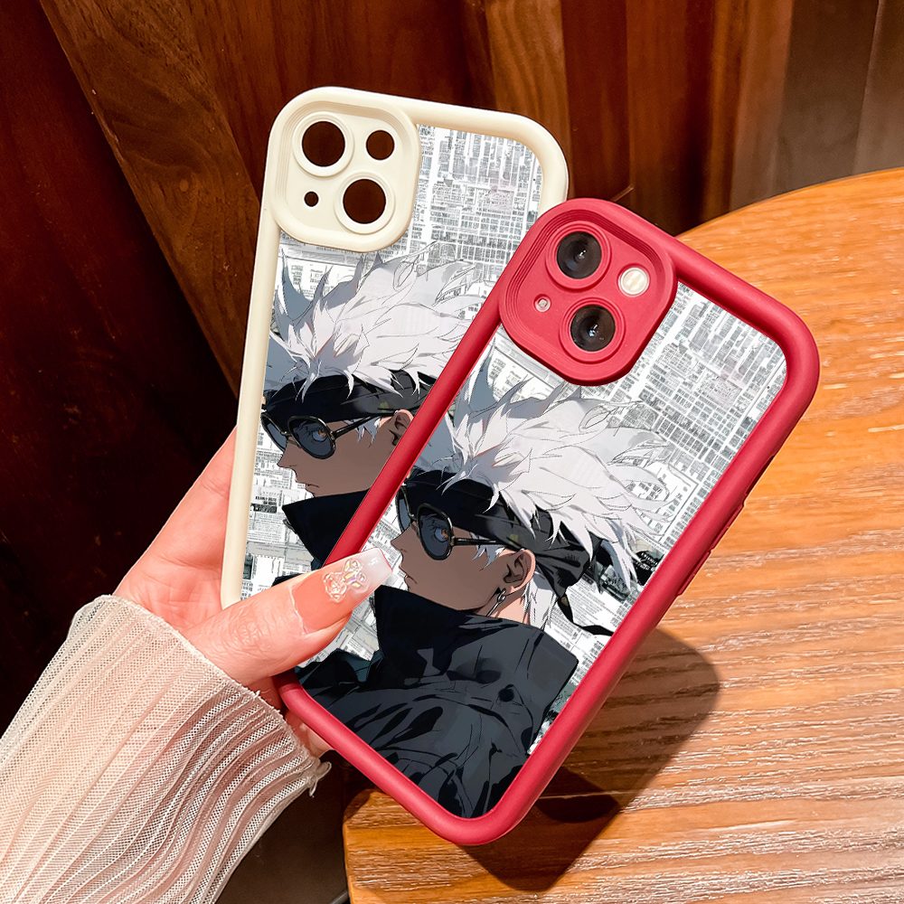 Jizetin for OPPO A18 A38 Back Cover Satoru Gojo Poster Ladder Camera Soft Rubber Mobile Phone Case. 
