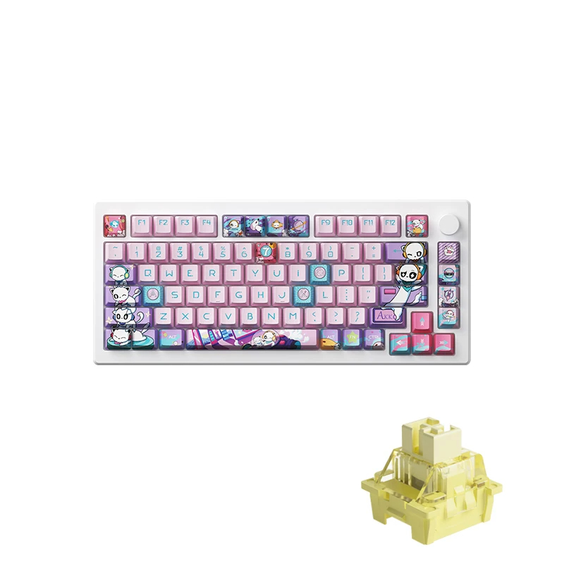 Akko MOD007B-HE PC 7th Anniversary 75% Rapid Trigger Wireless Mechanical Gaming Keyboard RGB Gasket Mount with Magnetic Switch. 