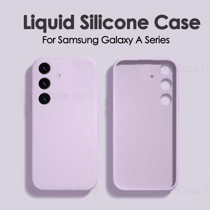 For Samsung A35 A15 A54 A34 A14 A55 Liquid Silicone Phone Case For Samsung Galaxy A55 5G Screen Protective Back Cover Funda Capa