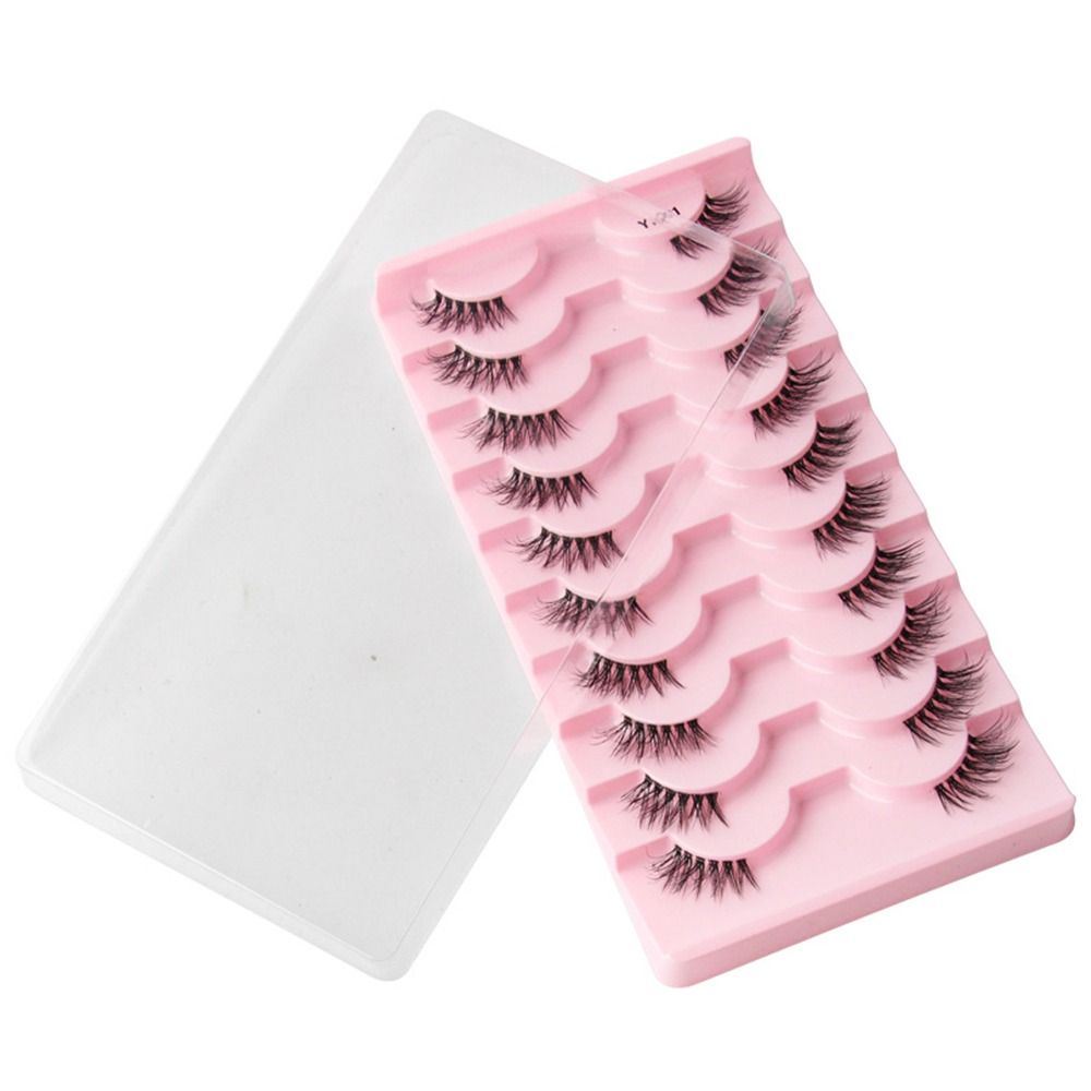 Short Half Eyelashes Accent Corner Lashes Natural Look Cat Eye Half Lashes with Clear Band False Eyelashes. 