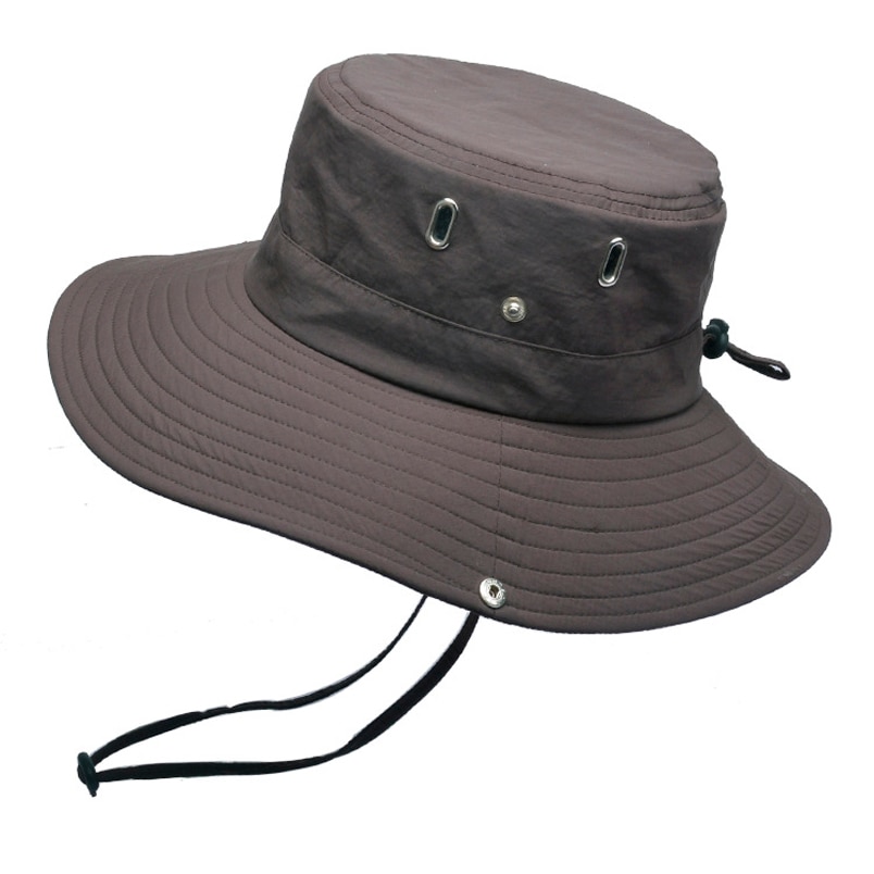 Summer Men Drawstring Letter Embroidery Bucket Hat Foldable Panama Hat UV  Protection Worksite Hats Sun Hat Fishing Hat Visors