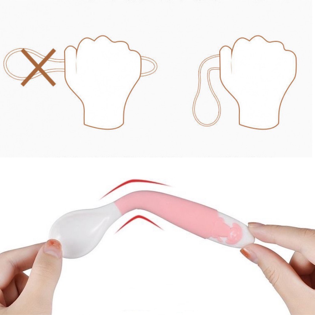 2 pcs/set silicone twisted and bent fork and spoon easy to use baby eating flexible with box. 