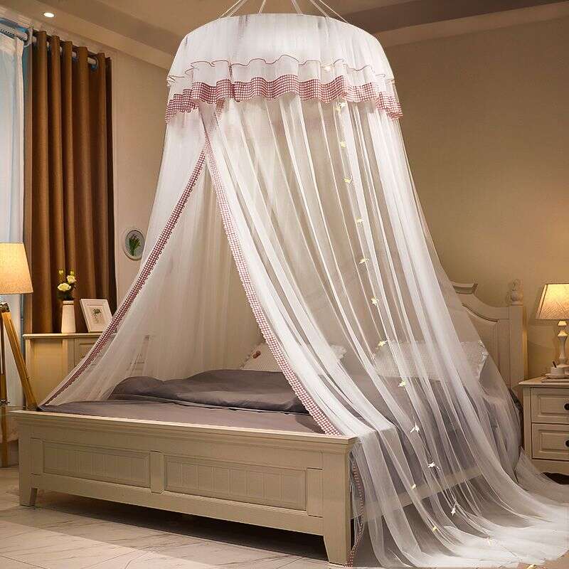 Dome mosquito net ceiling, 1.8m, 1.5m pattern, household summer princess single bed, 1.0m * 2.0m, encrypted without installation. 