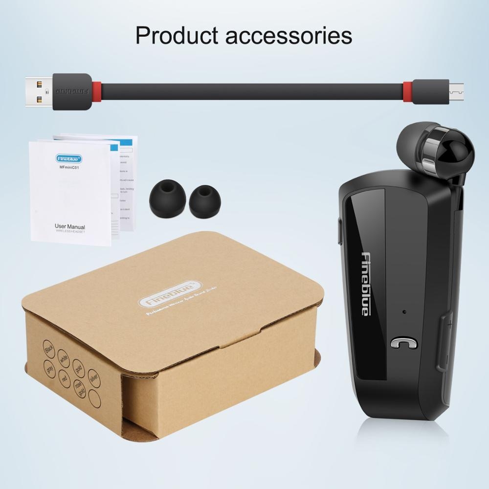 （COD)Fineblue F990 CVC6.0 Noise Reduction Lavalier Bluetooth Earphone, Support Vibration Reminder. 