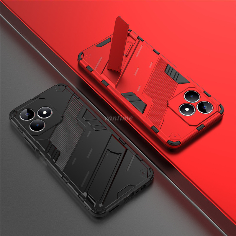 for Realme C51 / C53 / Narzo N53 / Note 50 Case Kickstand Ultra Thin Shockproof Matte Back Cover. 