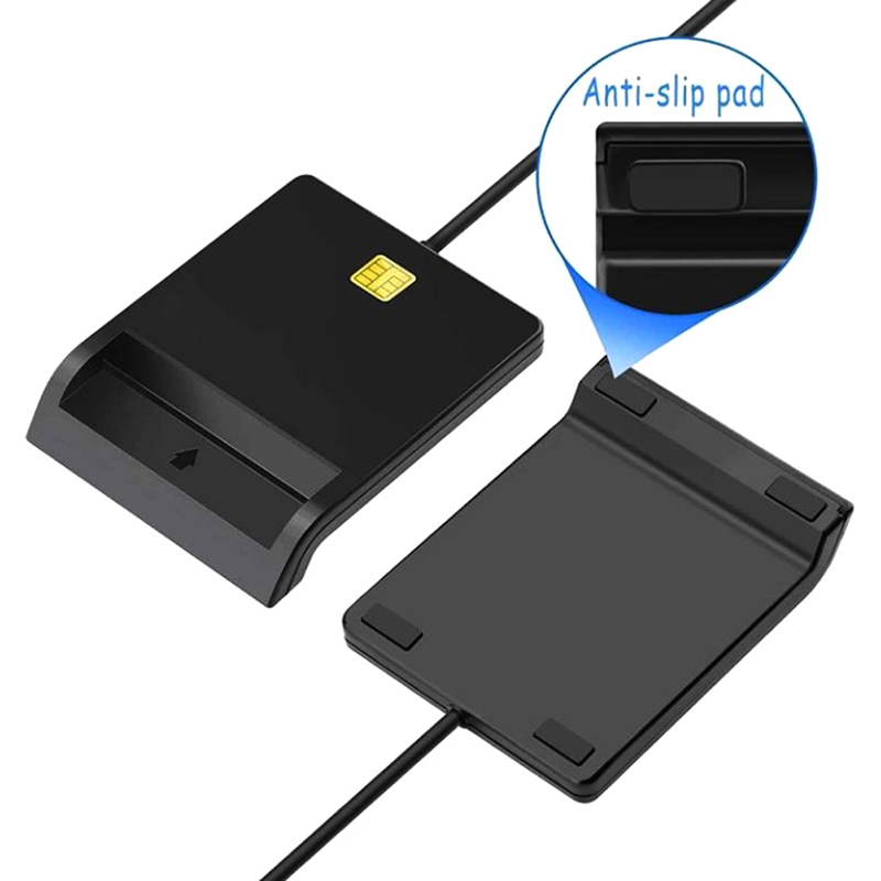 USB Smart Card Reader micro SD/TF memory ID Bank electronic DNIE dni citizen sim cloner connector adapter Id Card Reader Hudduo. 