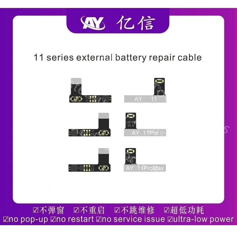 AY A108 Battery Tag On Flex Cable For iPhone X XR XS 11 12 13 Pro Batteries Cell Repair Tool QianLi No Pop up Important Health. 