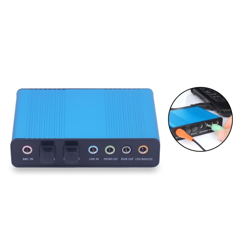 USB Sound Card USB 5.1/7.1 Channel Audio Controller Optical Sound Card External Audio Driver Card Converter for PC Desktop Sound Adapter（blue） high quality. 