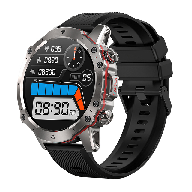 AK56 smartwatch, IP67 waterproof, body activity monitor, over 110 sport modes, suitable for Android and iOS. 