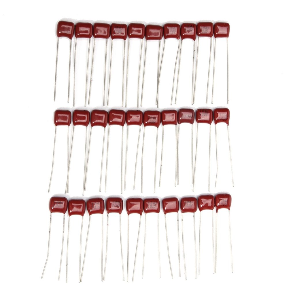 10Pcs-METALLIZED 104j 100V Capacitors Metallized 104j 100V Polypropylene Capacitor Mylar 100nF Polyester Film Capacitor Electronics Circuitry & Parts. 