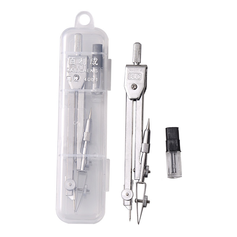 1Pc Simplified Compass Standard Engineering Drawing Tool, Drawing Metal Compass Multifunctional Circular Instrument with Core, Stationery, Learning Office Supplies. 